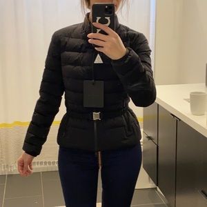 Lightweight Moncler Down Coat, Size 0, Detachable Belt